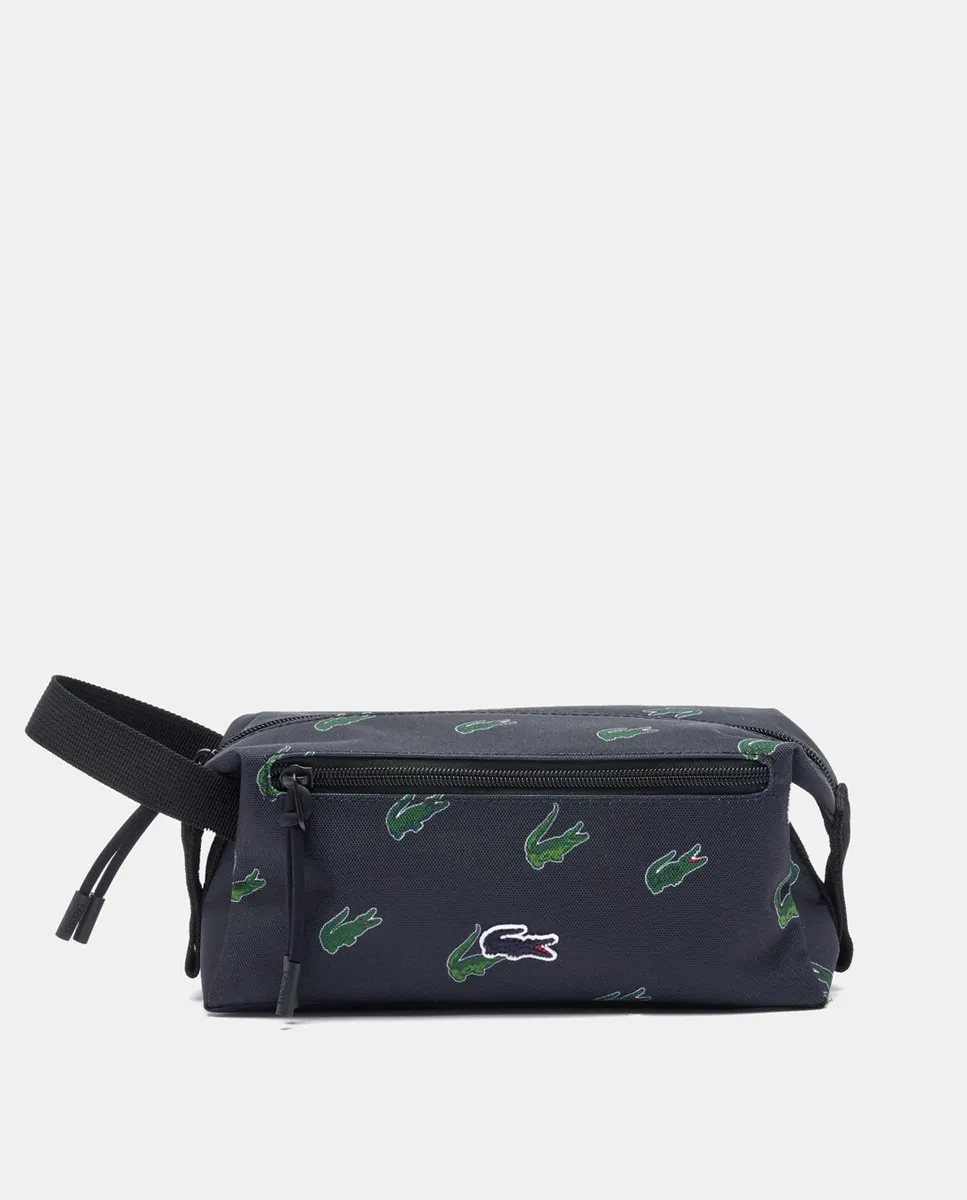 

Темно-синяя косметичка с логотипом Lacoste, тёмно-синий