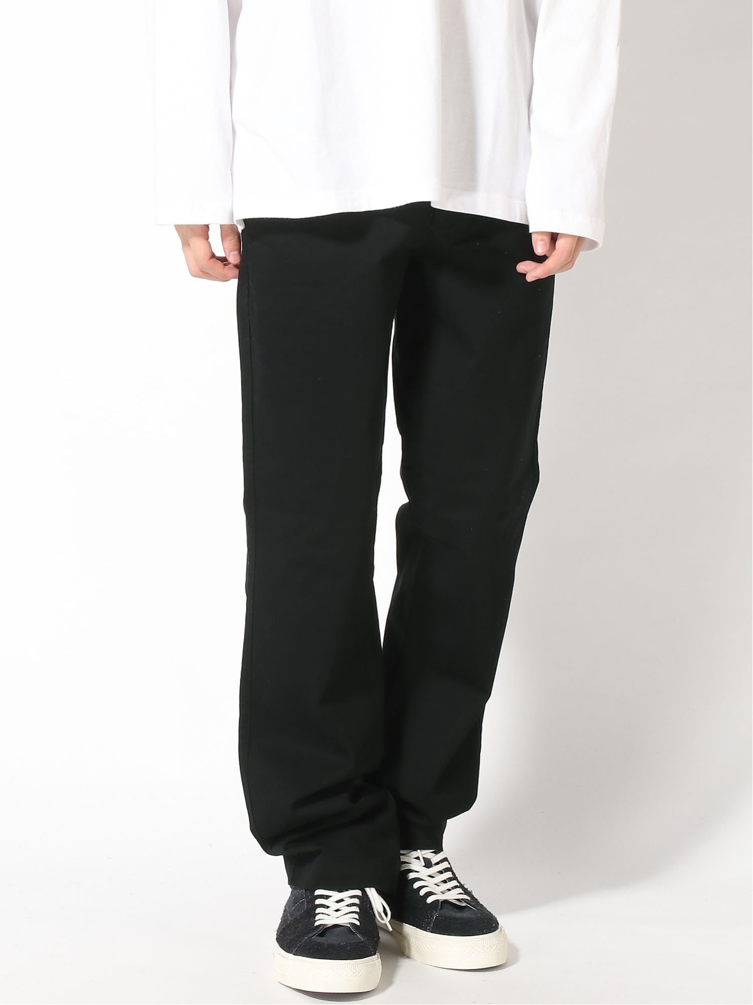 Брюки Gapflex Essential Khaki Straight Fit Gap, TRUE_BLACK — фото 2