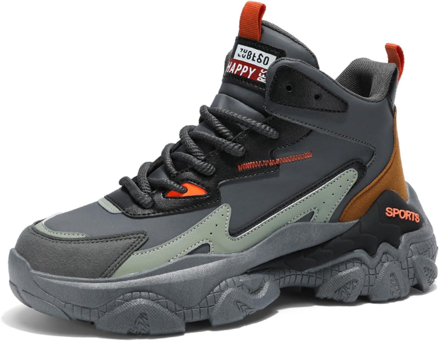 

Мужские высокие модные кроссовки с толстой подошвой, повседневные спортивные кеды для тенниса, бега и ходьбы Spwagym, серый