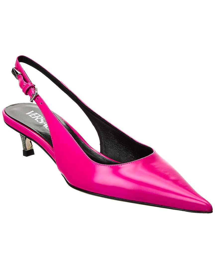 Туфли-лодочки Versace Pin-Point из кожи, розовый
