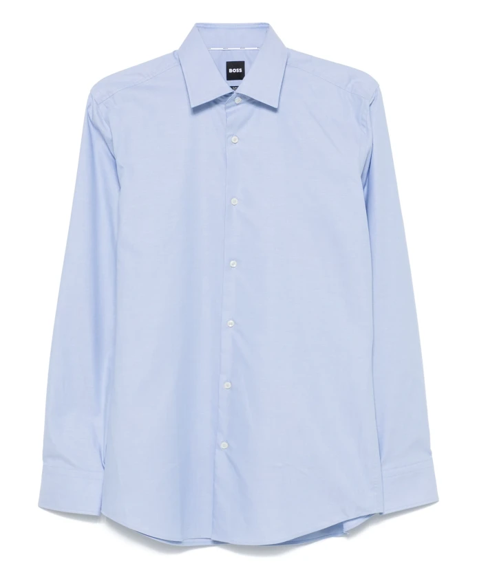 

Приталенная хлопковая рубашка Hugo, синий