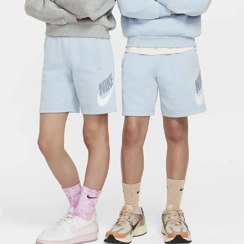 Nike Детские шорты Kids' Light Armory Blue/White/Limestone — фото 4