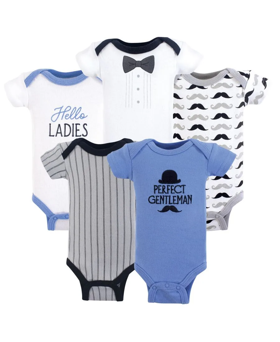 Комплект из 5 хлопковых боди Essential Hudson Baby, Perfect Gentleman
