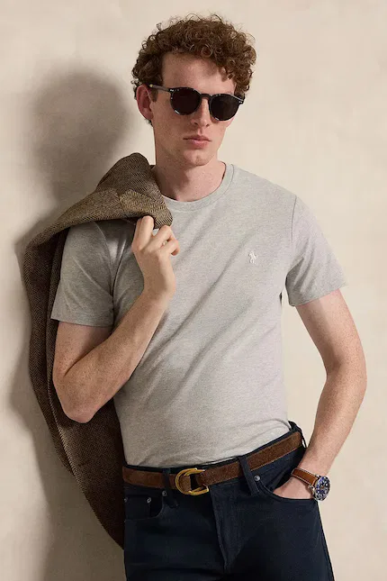 Футболка хлопковая базовая Polo Ralph Lauren, серый