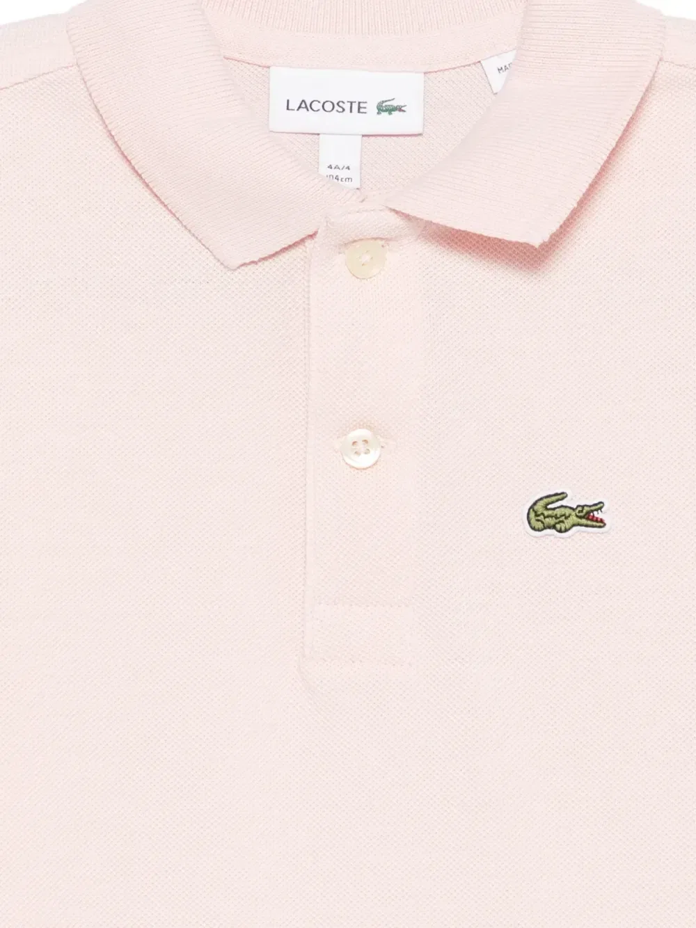 Рубашка-поло с нашивкой-логотипом Lacoste Kids, розовый — фото 3