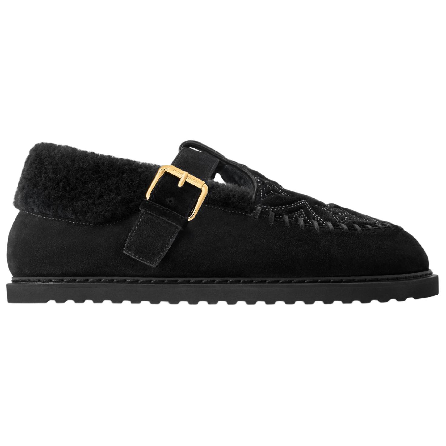 LOUIS VUITTON Grace Coddington Collaboration, Kitten Catogram Collection, туфли-мэри джейн на плоской подошве, женские, black — фото 3