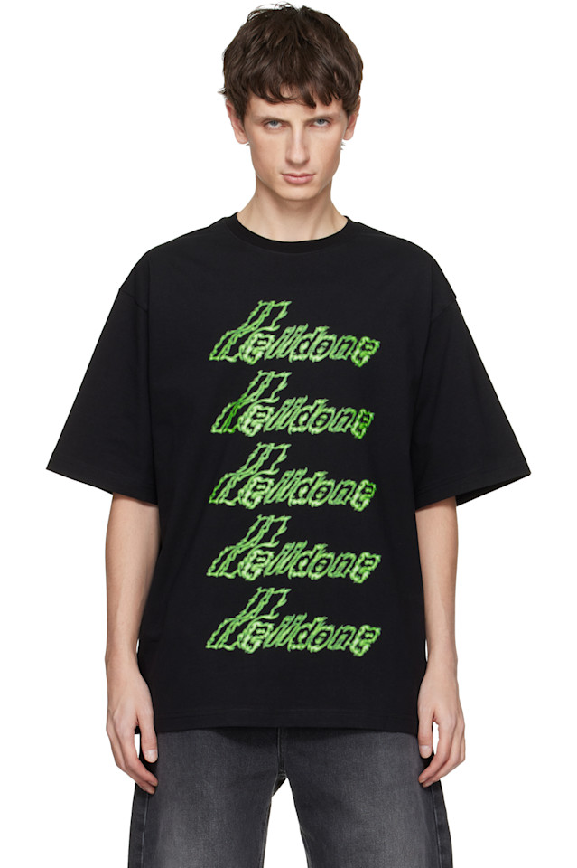 

Футболка с несколькими логотипами We11Done, черный