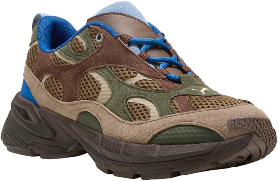 Кроссовки PUMA Mens Kidsuper Studios X Velophasis Nu на шнуровке, повседневные - коричневые — фото 2