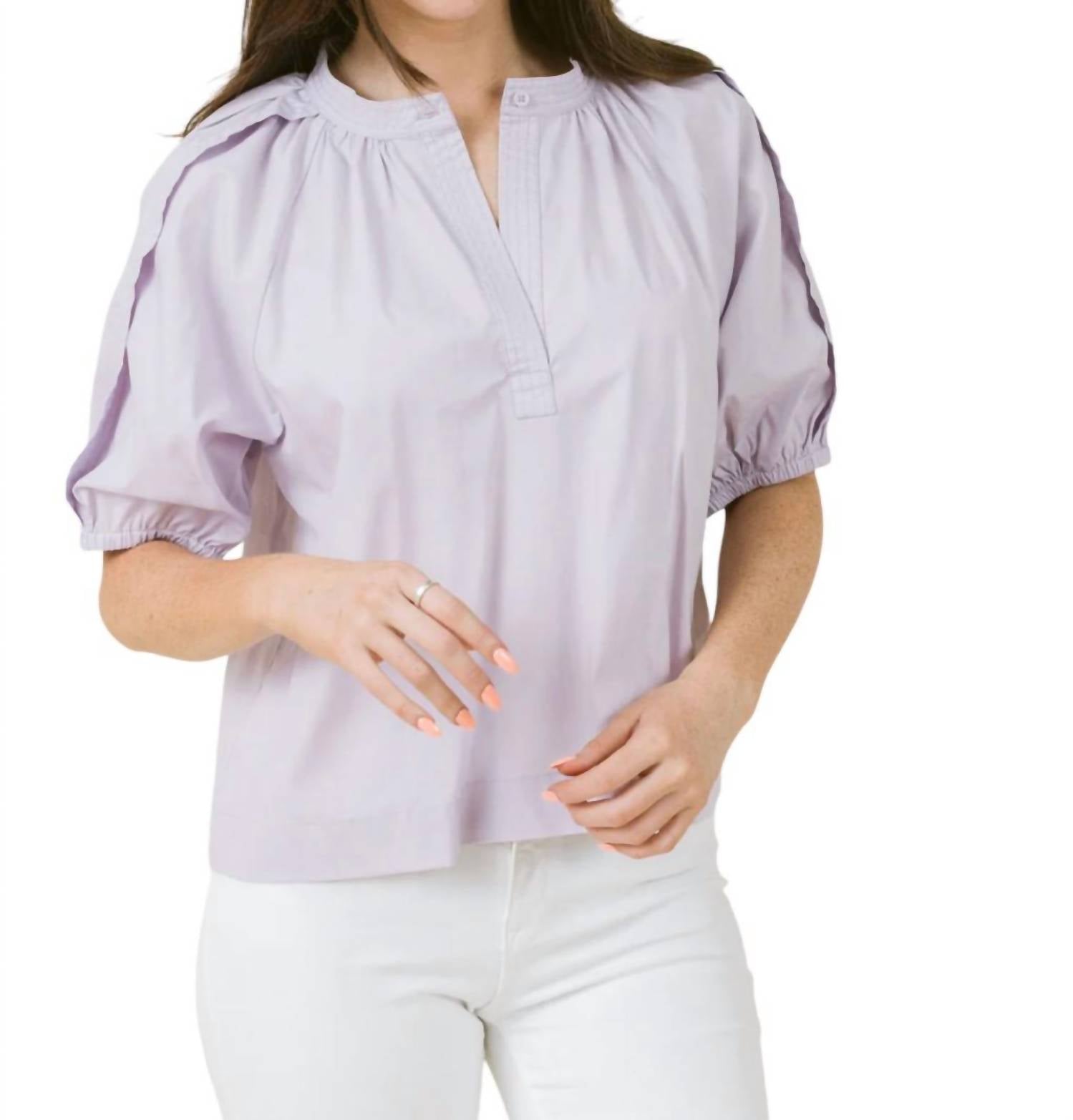 

Блуза Henley в лавандовом цвете LAROQUE
