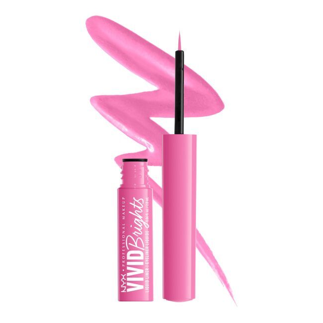 Яркая жидкая подводка для глаз с ручкой NYX Professional Makeup, цвет don't pink twice, 2 мл — фото 2