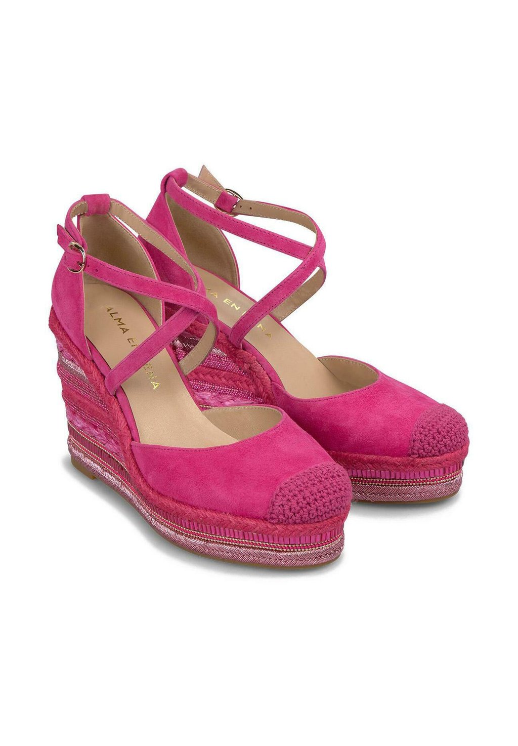 Босоножки на платформе High heels Alma en Pena, цвет Fucsia Jaspeado — фото 3