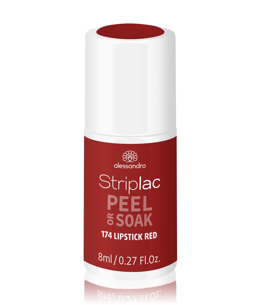 

Лак для ногтей Alessandro Striplac Peel or Soak, Nr. 174 - Lipstick Red, 8 ml