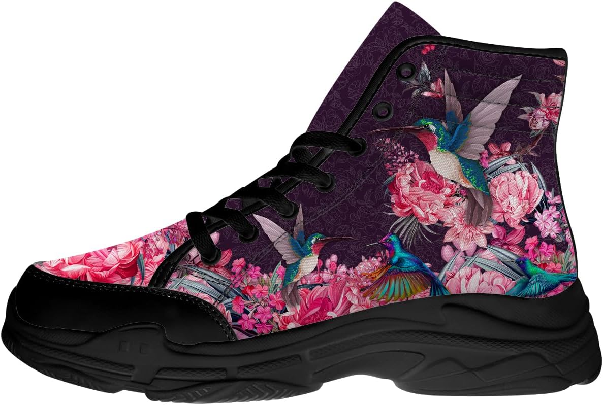 

Высокие кеды Hummingbird для женщин, кружевные цветочные сандалии на платформе, подарок для мамы и жены Generic, фиолетовый