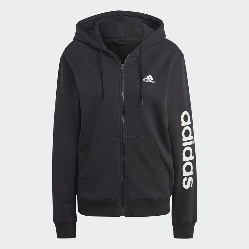 

Женская толстовка w lin ft fz hd Adidas, черный