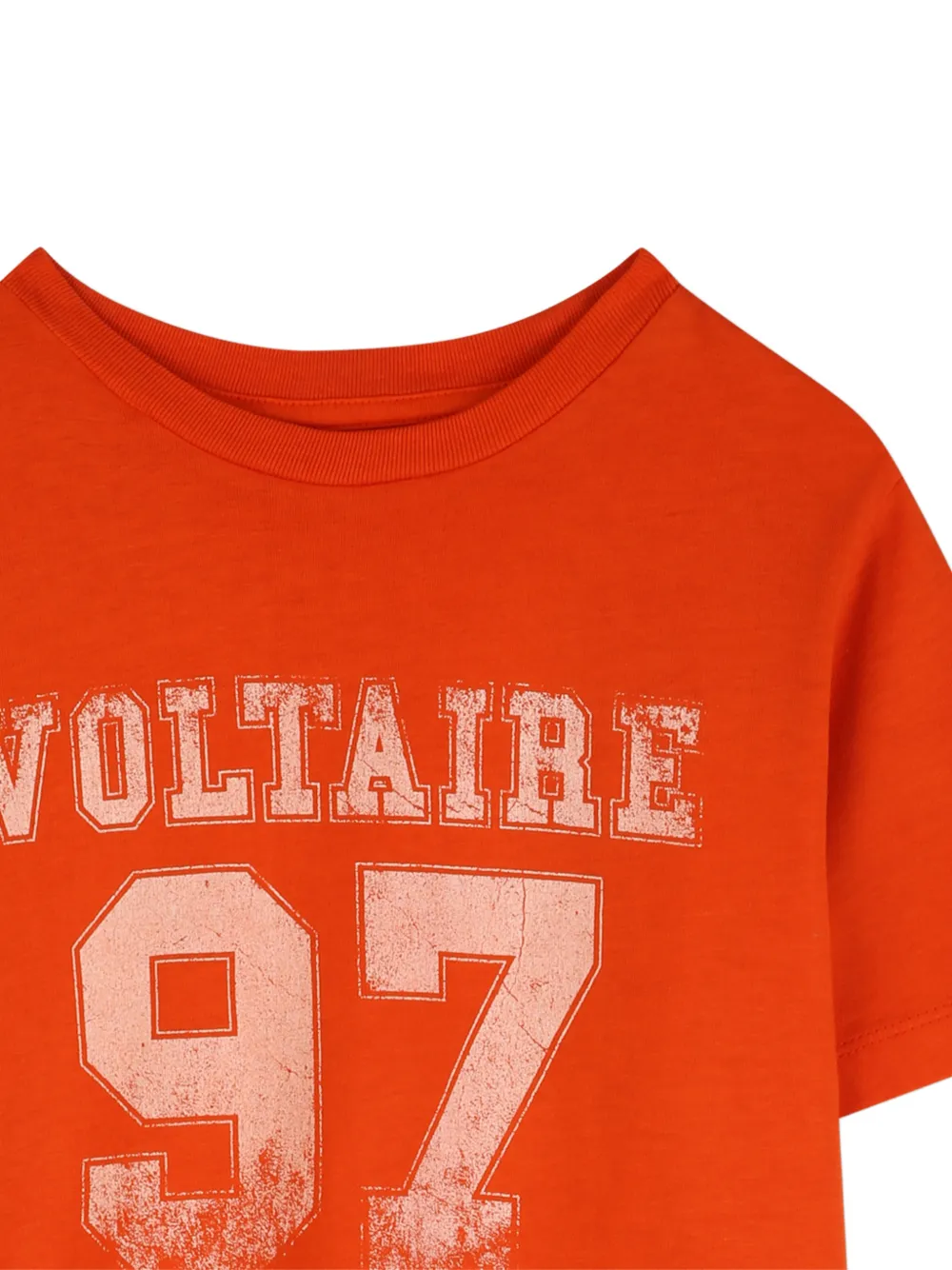 Футболка с принтом Zadig & Voltaire Kids, оранжевый — фото 3