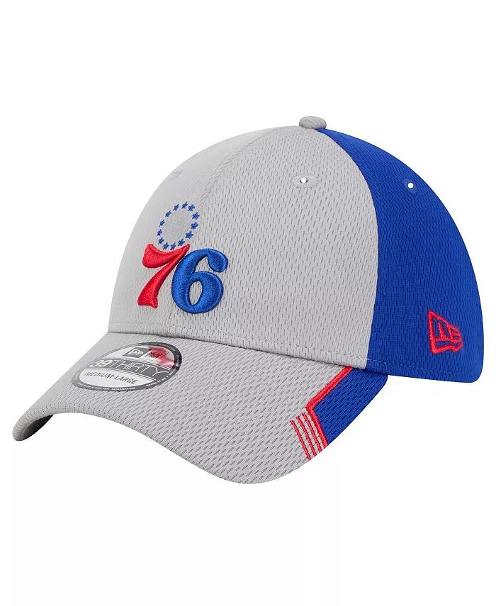 

Мужская серая/королевская кепка Philadelphia 76ers Active Trim 39THIRTY Flex New Era