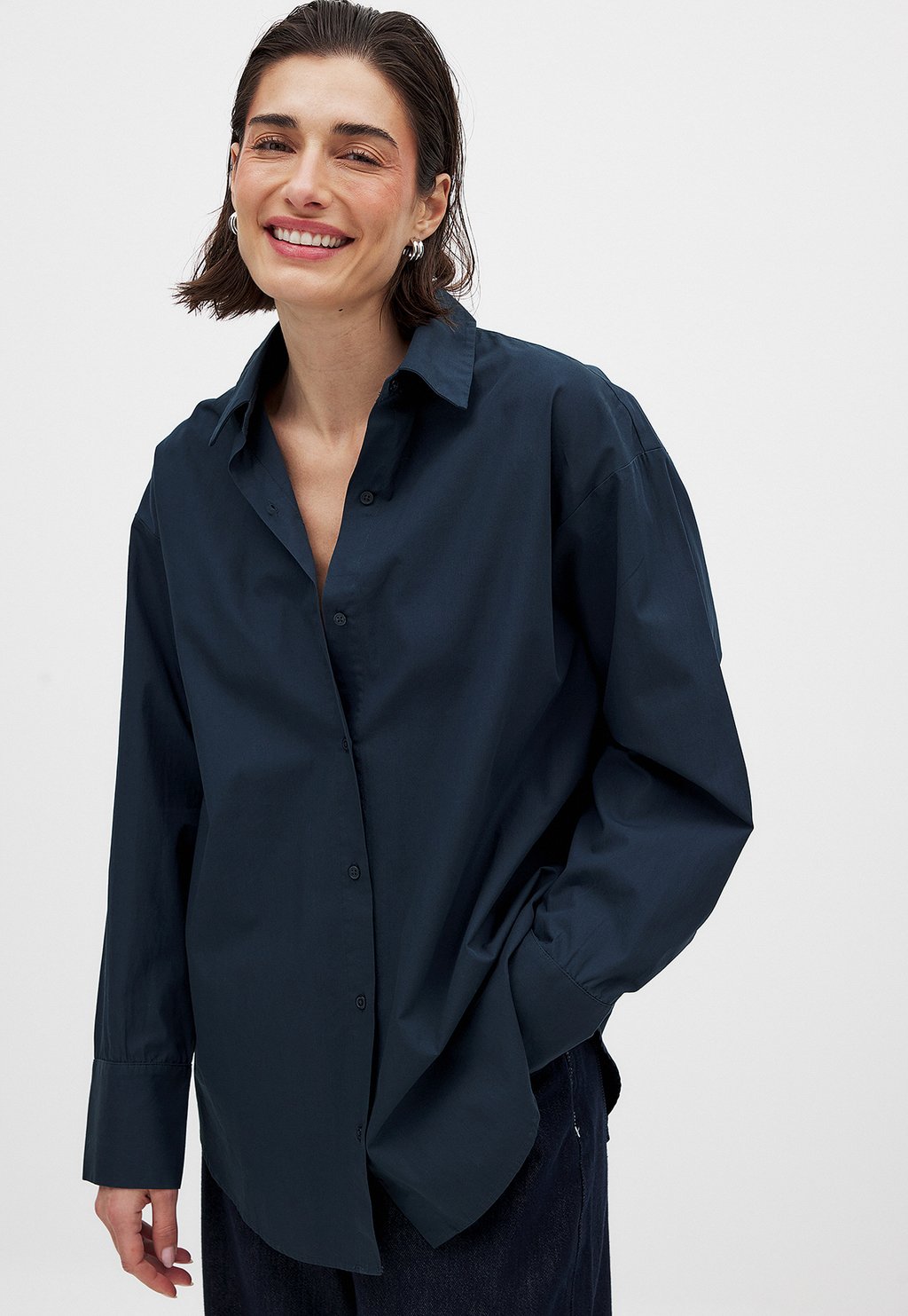 

Блузка на пуговицах NA-KD, синий