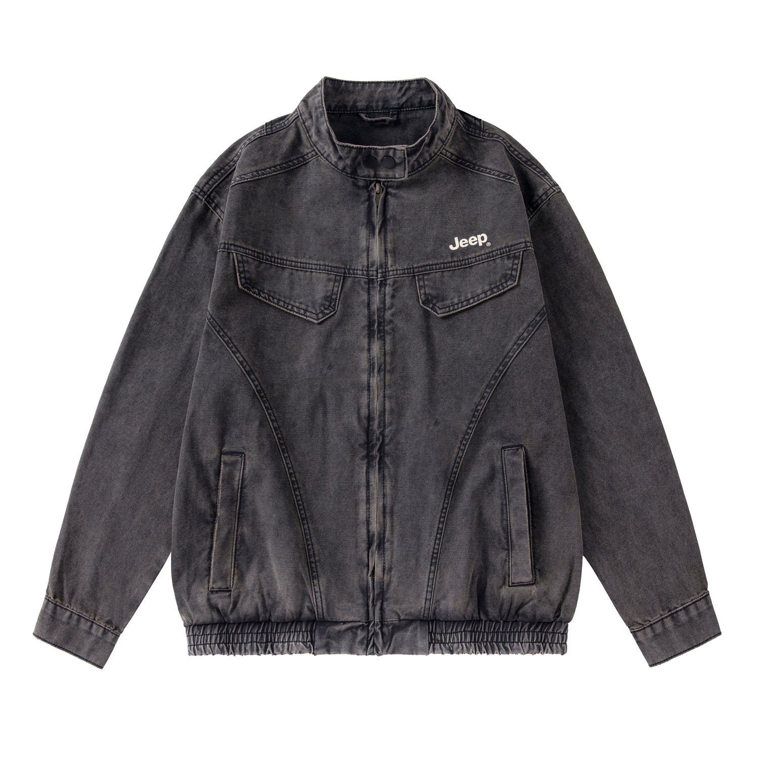 

Jeep Джинсовая куртка Unisex P75GMWJR74 Earth Umber с отложным воротником и умеренным пэчворком