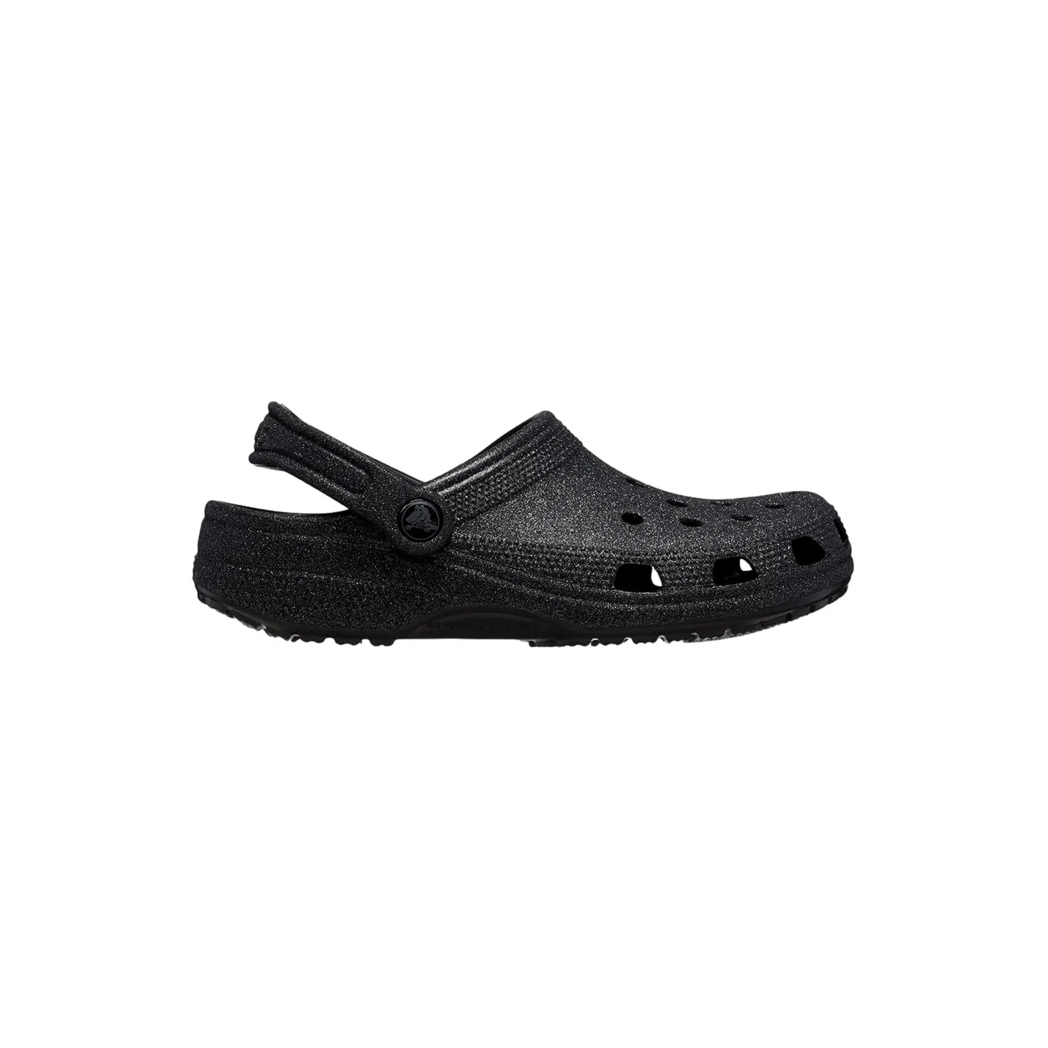Классические сабо Crocs - черные с блестками, модель 205942-0WH, мужские