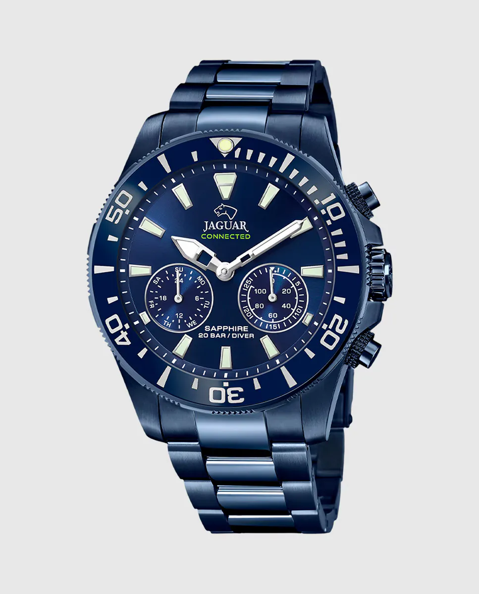 

J930/1 Connected мужские часы из синей стали Jaguar, синий