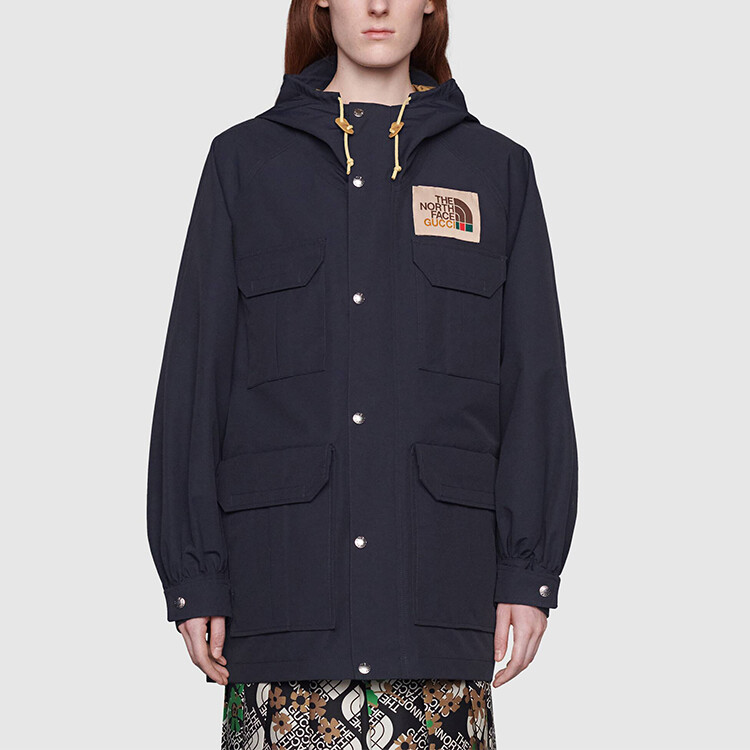 Куртка женская Gucci, коллаборация с The North Face, черный — фото 2