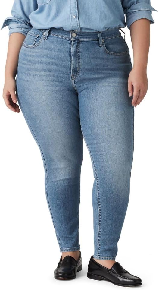 

Женские джинсы Levi's Plus Size 721 с высокой талией и зауженными джинсами, Eternal Indigo Mid