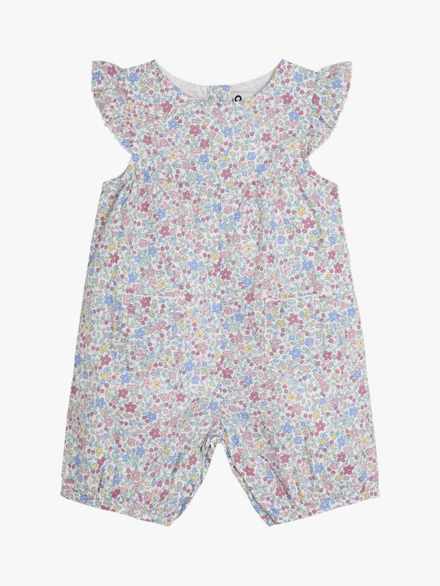 

Детский хлопковый комбинезон ditsy с вишневым принтом JoJo Maman Bébé, розовый