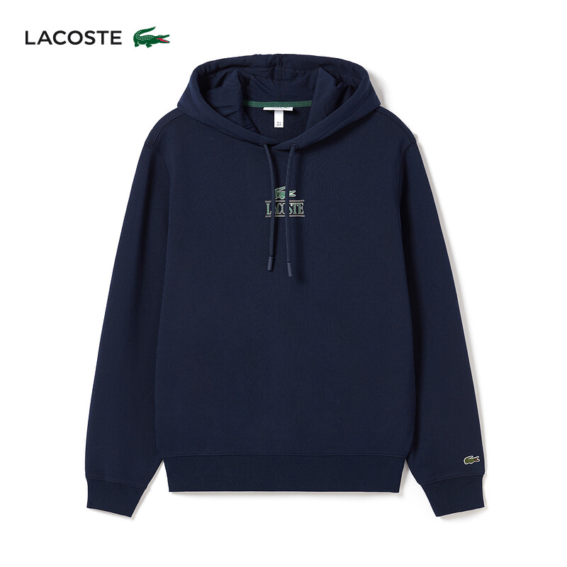 

Пуловер мужской Lacoste с капюшоном и логотипом, темно-синий