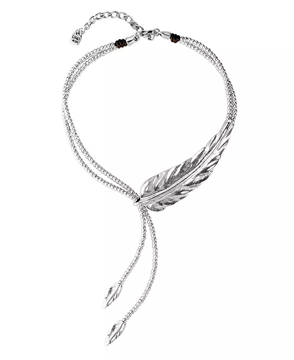 

Крупное ожерелье в форме пера из стерлингового серебра Unode50, silver