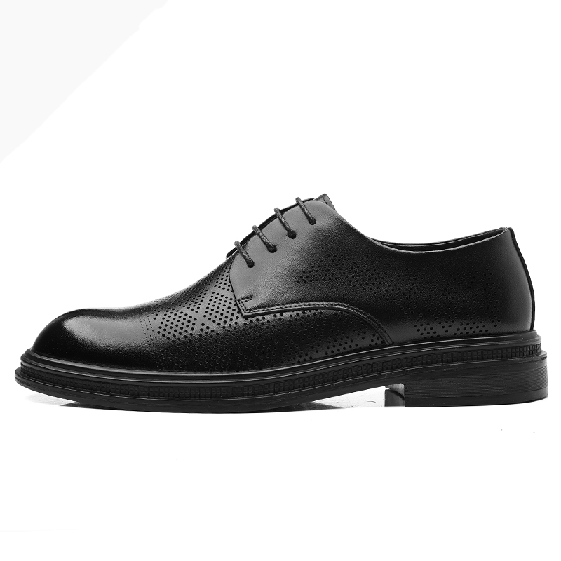 

POPULAR ROUSE PR Мужские классические туфли с перфорацией черные, цвет Black Cut-Out