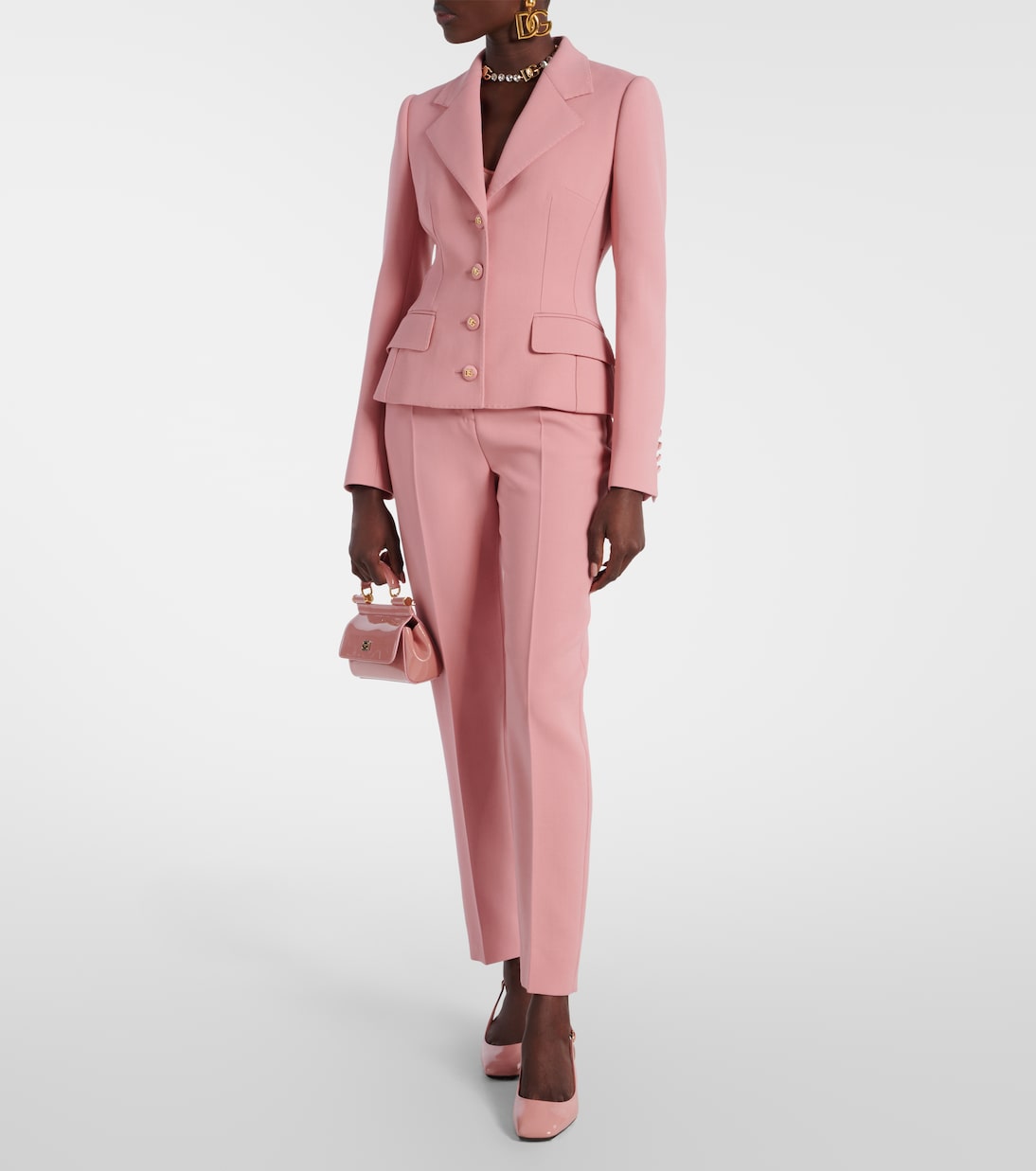 Душечки Jackie 40 из лакированной кожи на ремешке Dolce&Gabbana, Rosa — фото 3