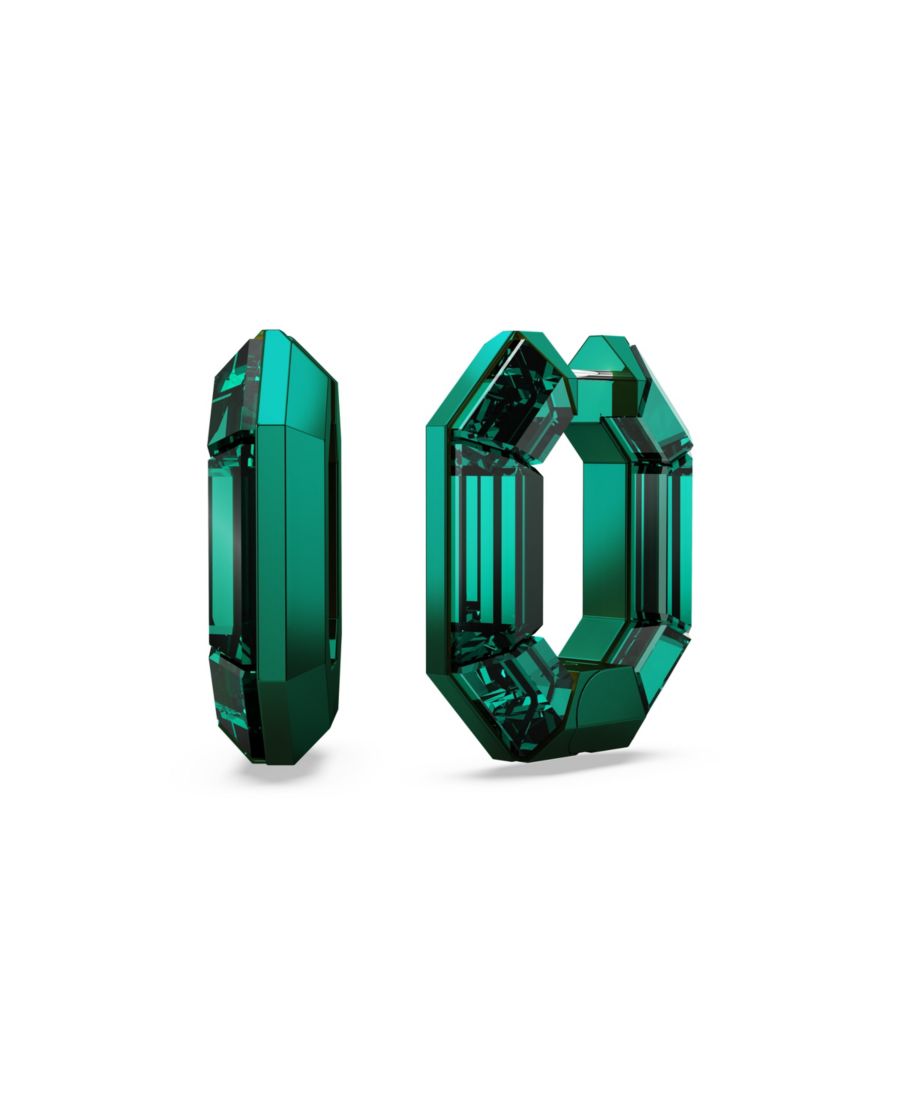 

Зеленые или розовые алюминиевые мини-серьги-кольца Lucent Swarovski, Green