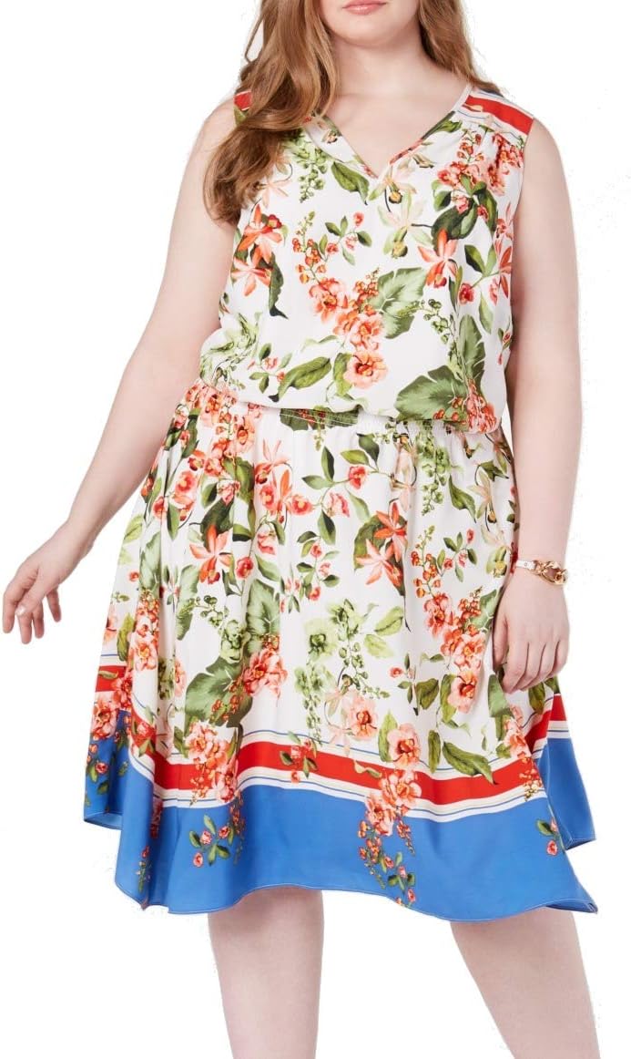 

Женское платье без рукавов с принтом Tommy Hilfiger больших размеров, Green