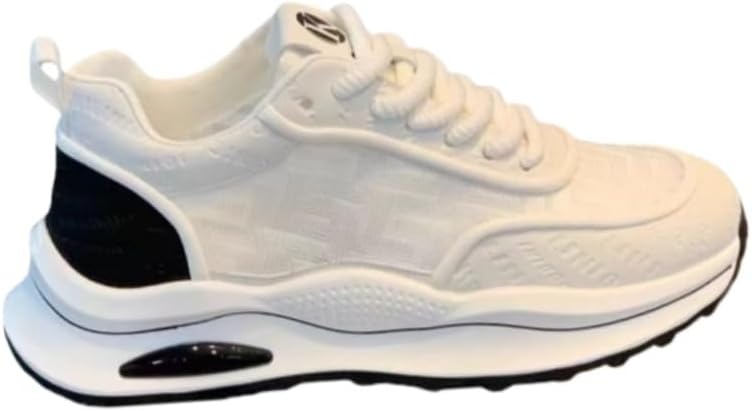 

Мужские спортивные кроссовки из дышащей сетки- модные повседневные кроссовки на толстой подошве для активного отдыха на природе Clolinde, белый/черный