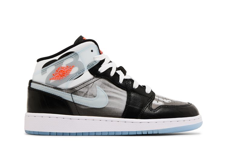 

Кроссовки Air Jordan 1 Mid SS GS 'X-Ray', черный
