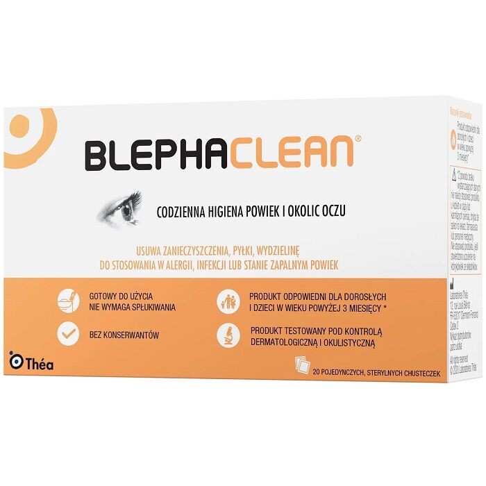 

Салфетки для гигиены глаз Blephaclean Chusteczki, 20 шт