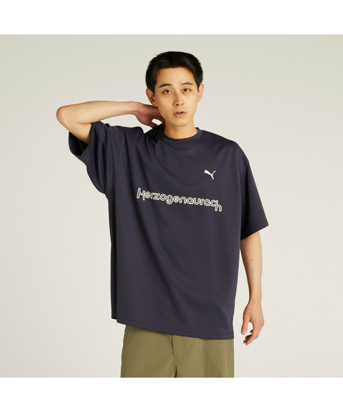 

Мужская футболка с коротким рукавом и графическим принтом PUMA, темно-синий