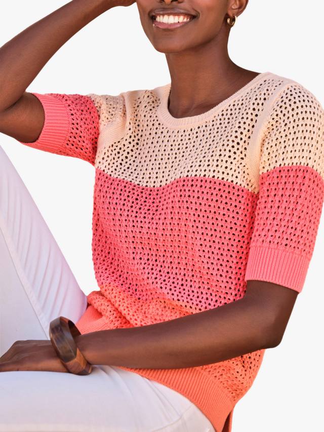 

Топ в полоску цвета заката Pure Collection, Pink/Multi