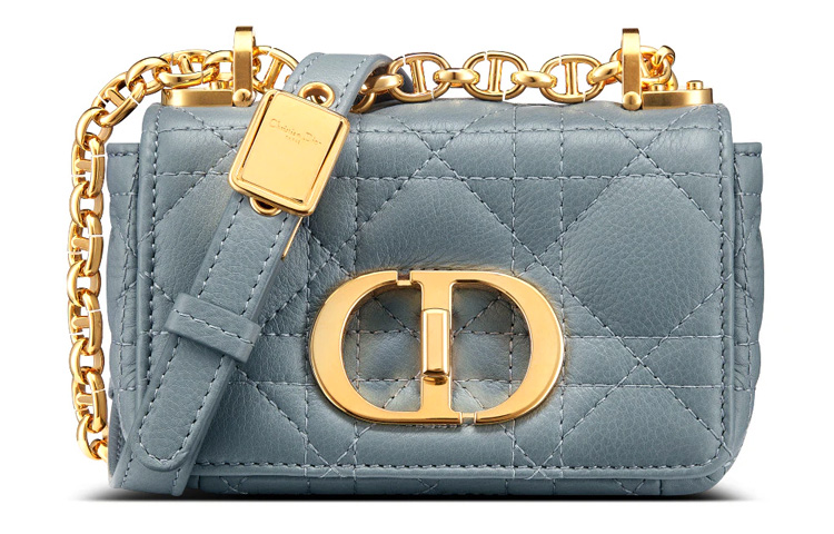 

DIOR Кожаная сумка через плечо женская синяя
