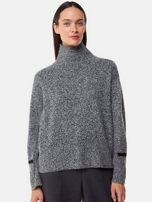 

Шерсть флек джемпер Whistles, цвет Grey/Black