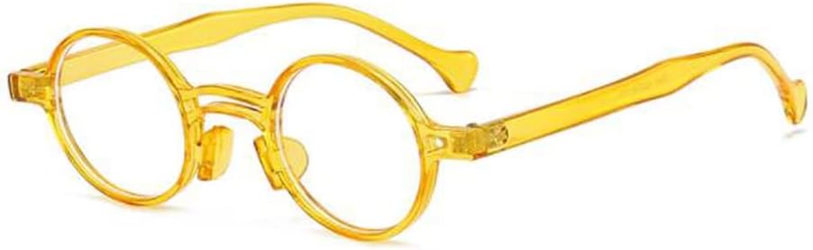 

Солнцезащитные очки PUB Vintage Small Round с изогнутой двойной носовой частью. Прекрасные солнцезащитные очки для мужчин и женщин, Light Yellow Frame Transparent Flakes