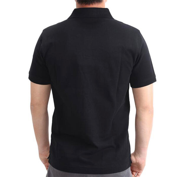 Футболка Burberry Men's Logo Lapel Short Sleeve Polo Shirt, черный — фото 4