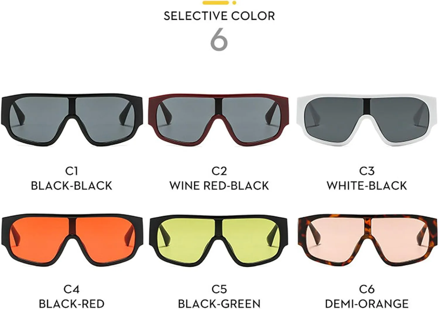 

Солнцезащитные очки Helena Oversized Flat Top для женщин, винтажный стиль, цельные квадратные очки-щитки, модные очки-пилоты с градиентным переходом цвета, C4