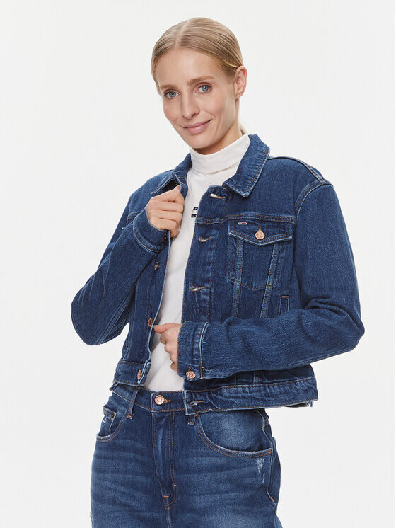 

Джинсовая куртка узкого кроя Tommy Jeans, синий