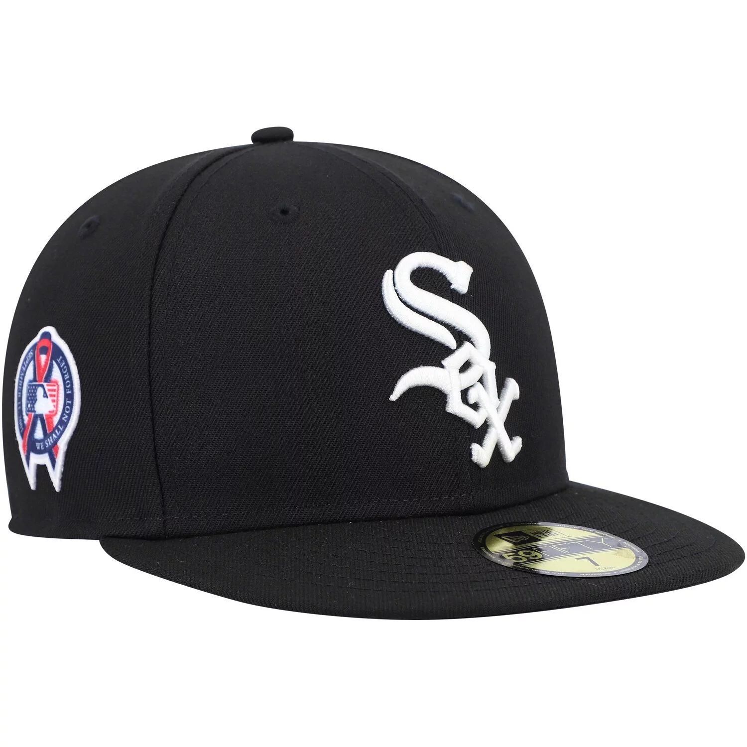 

Мужская кепка New Era Black Chicago White Sox с нашивкой в ​​честь Мемориала 9/11 59FIFTY