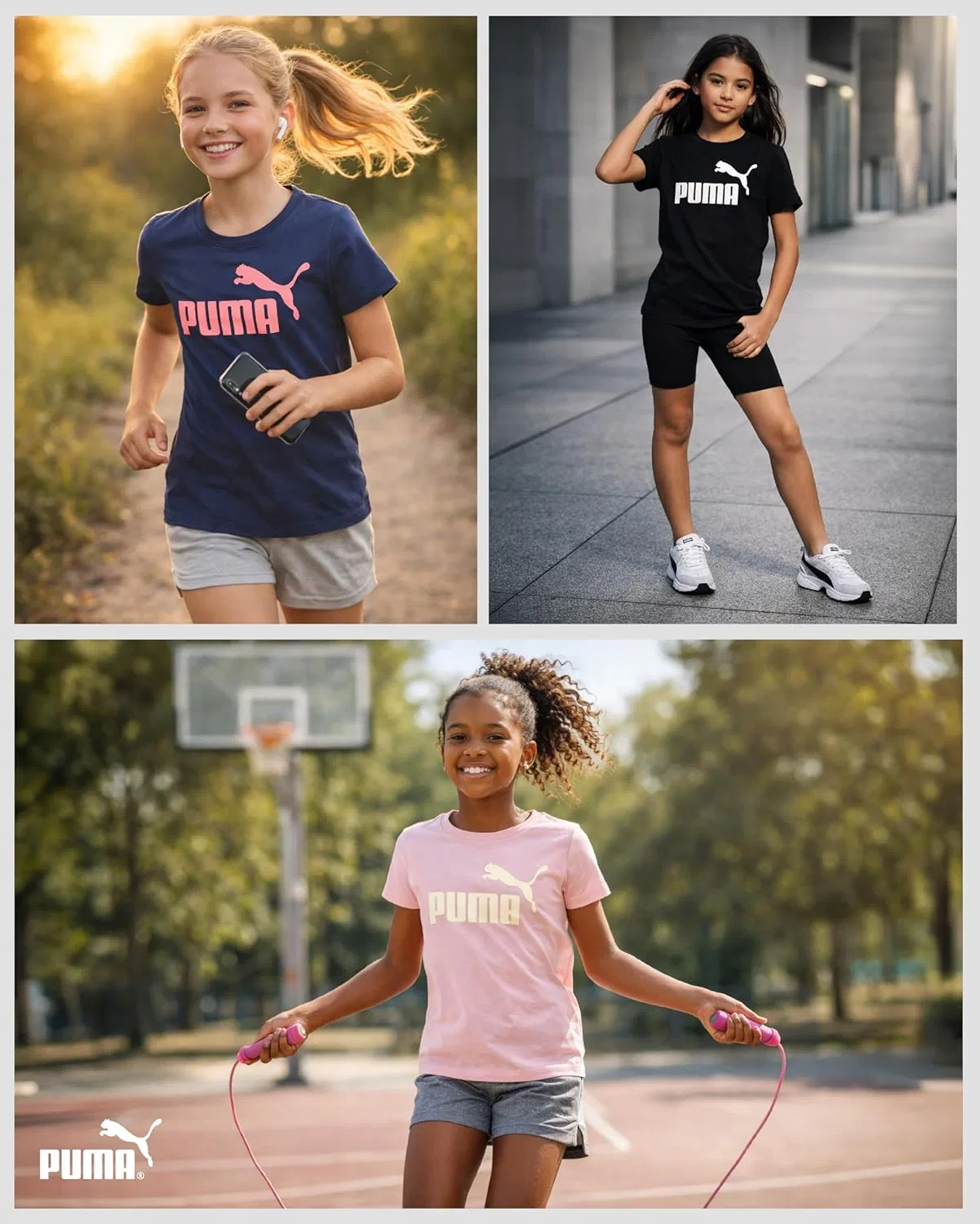 Футболка для девочек PUMA Core Logo, Beyond Pink — фото 2