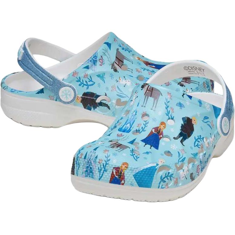 Детские сандалии Frozen Baya Clog с низким верхом, устойчивые к истиранию Crocs, синий — фото 2