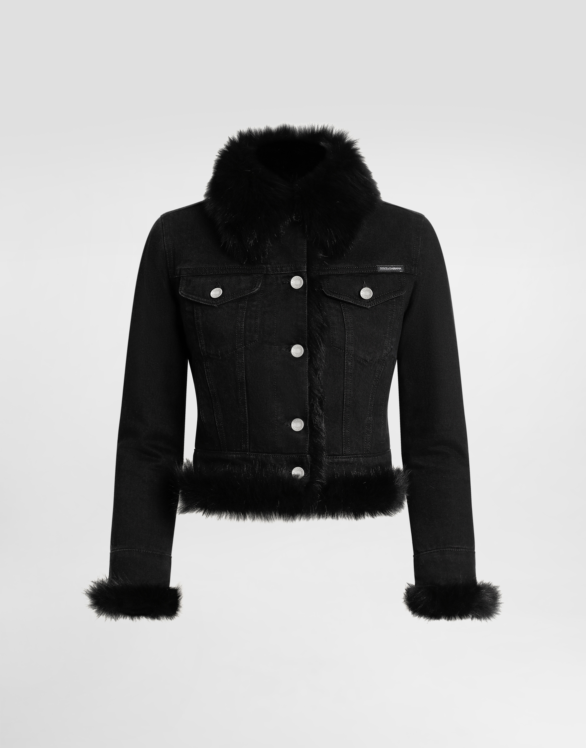 

Джинсовая куртка на меху Dolce & Gabbana, мультиколор