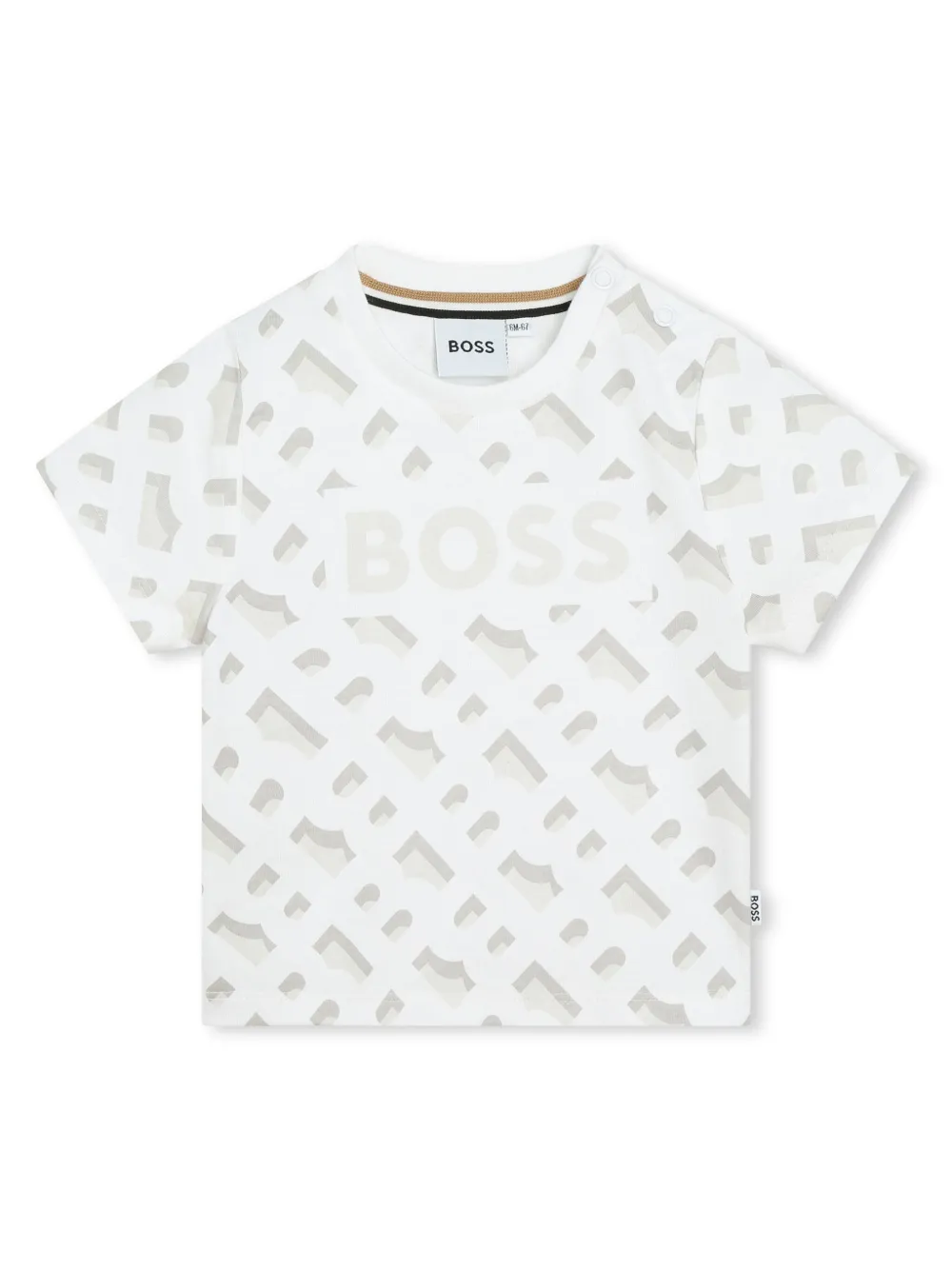 

Футболка с монограммой BOSS Kidswear, белый