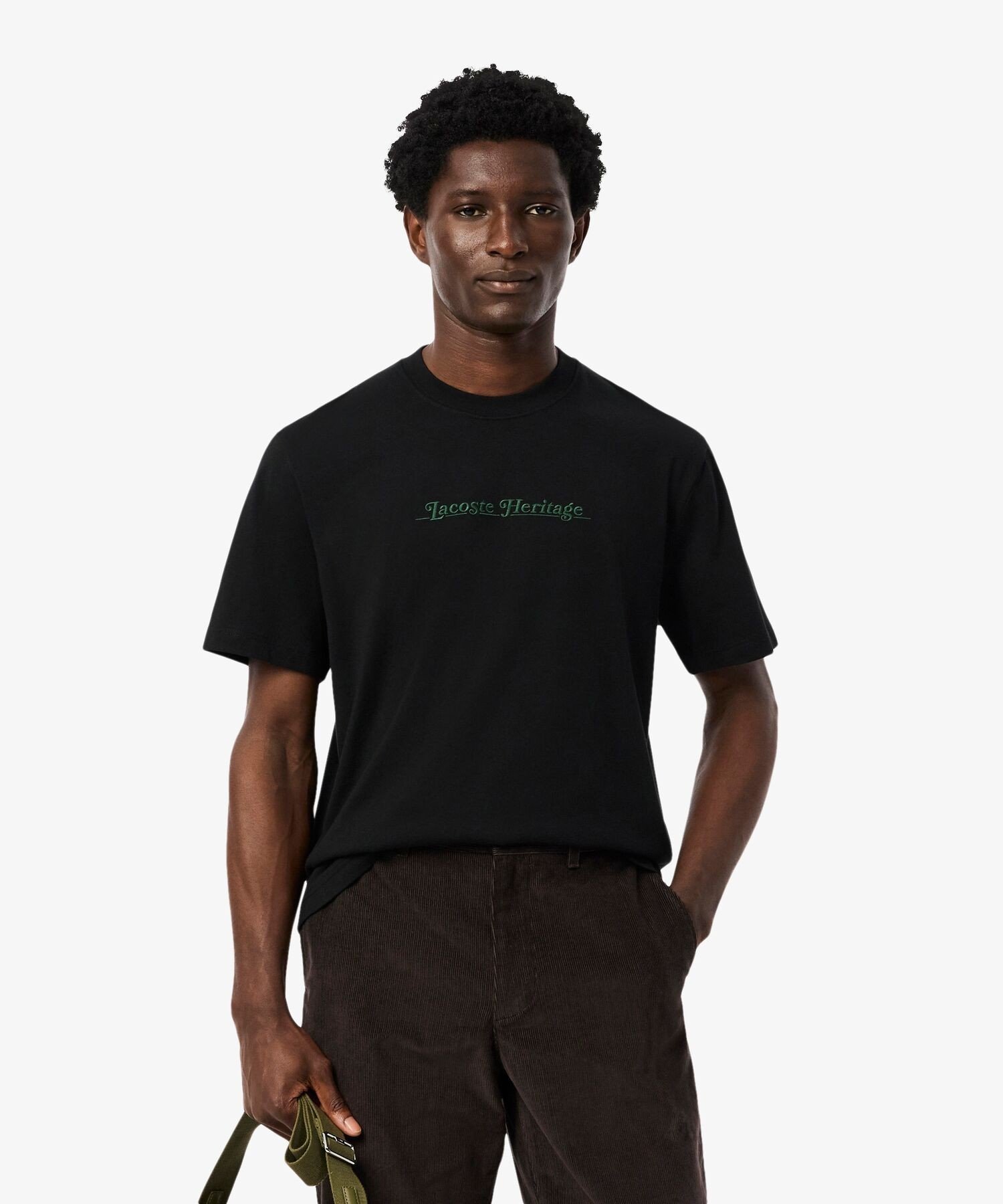 Футболка с вышитым логотипом Heritage LACOSTE, Black